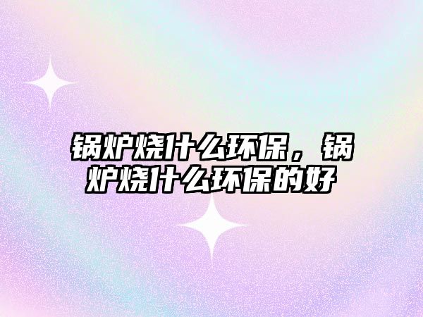 鍋爐燒什么環(huán)保，鍋爐燒什么環(huán)保的好