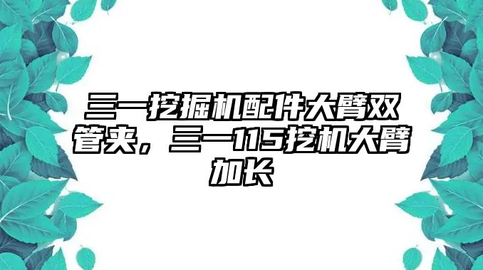 三一挖掘機(jī)配件大臂雙管夾，三一115挖機(jī)大臂加長(zhǎng)