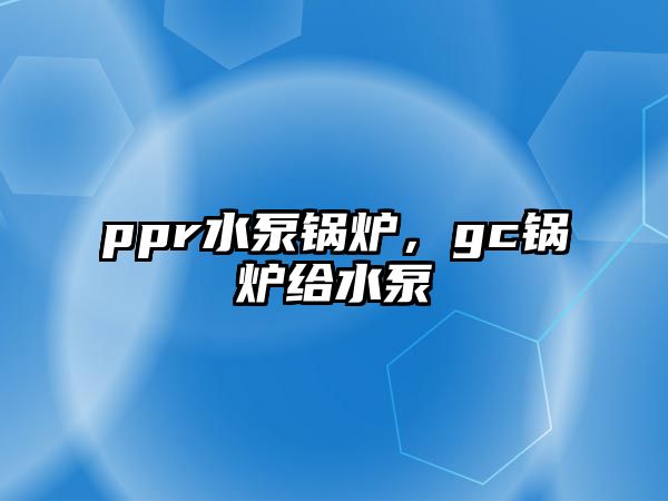 ppr水泵鍋爐，gc鍋爐給水泵