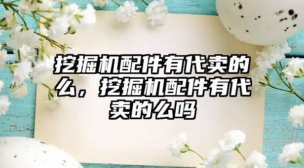 挖掘機配件有代賣的么，挖掘機配件有代賣的么嗎