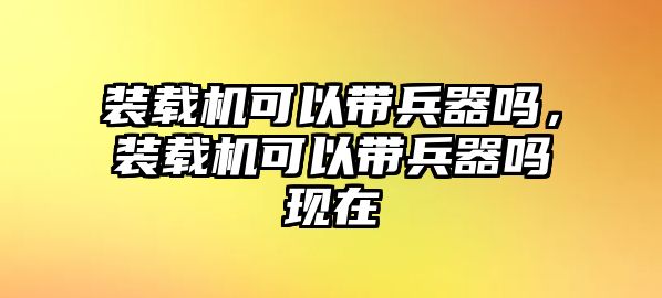 裝載機(jī)可以帶兵器嗎，裝載機(jī)可以帶兵器嗎現(xiàn)在