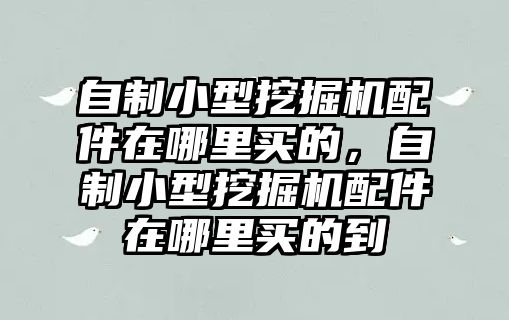 自制小型挖掘機配件在哪里買的，自制小型挖掘機配件在哪里買的到