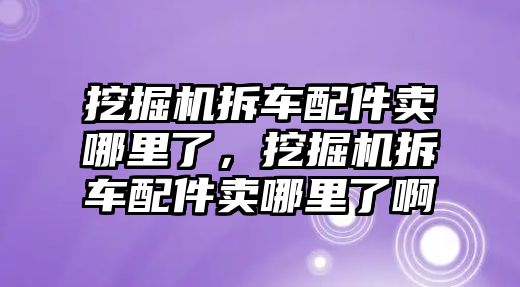 挖掘機(jī)拆車配件賣哪里了，挖掘機(jī)拆車配件賣哪里了啊