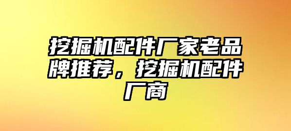 挖掘機配件廠家老品牌推薦，挖掘機配件廠商