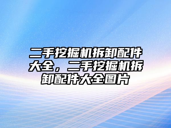 二手挖掘機拆卸配件大全，二手挖掘機拆卸配件大全圖片