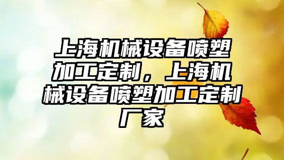 上海機械設(shè)備噴塑加工定制，上海機械設(shè)備噴塑加工定制廠家