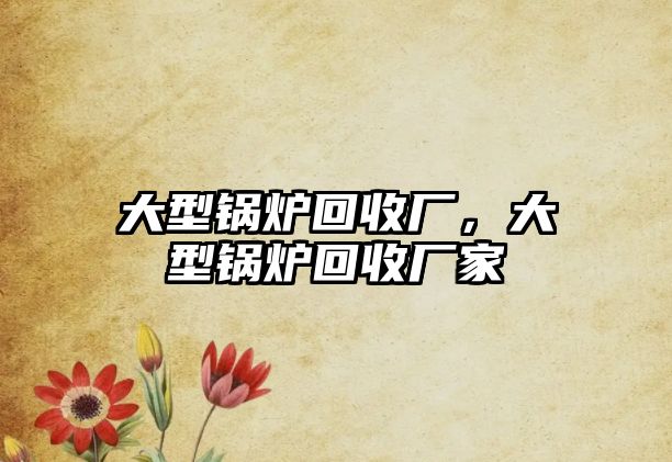 大型鍋爐回收廠，大型鍋爐回收廠家