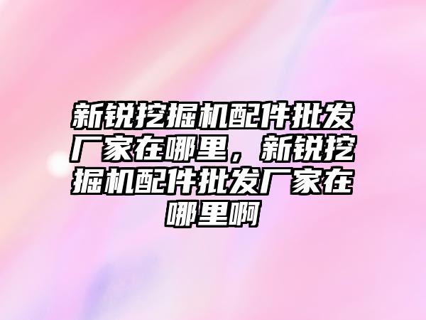 新銳挖掘機配件批發(fā)廠家在哪里，新銳挖掘機配件批發(fā)廠家在哪里啊