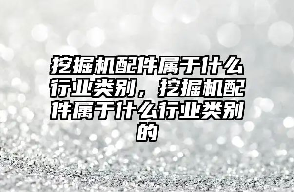 挖掘機配件屬于什么行業(yè)類別，挖掘機配件屬于什么行業(yè)類別的