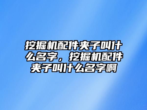 挖掘機配件夾子叫什么名字，挖掘機配件夾子叫什么名字啊