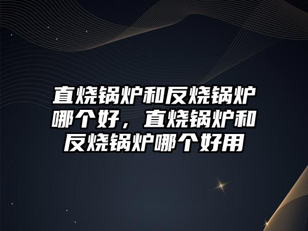 直燒鍋爐和反燒鍋爐哪個好，直燒鍋爐和反燒鍋爐哪個好用