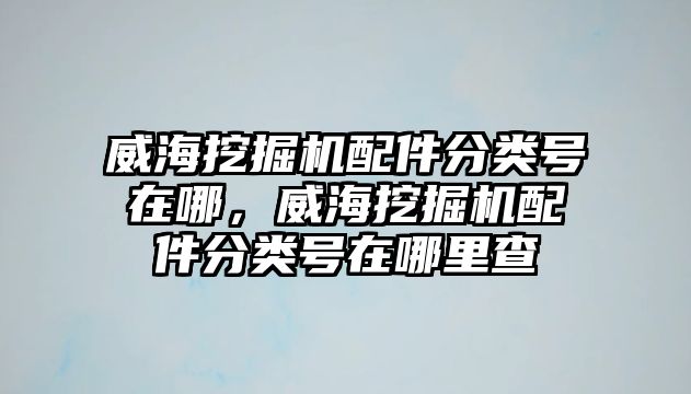 威海挖掘機(jī)配件分類(lèi)號(hào)在哪，威海挖掘機(jī)配件分類(lèi)號(hào)在哪里查