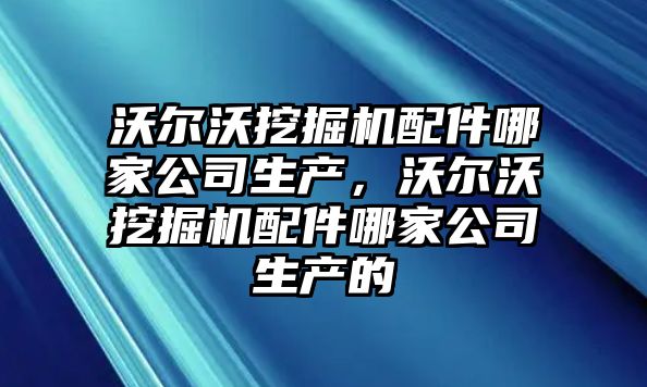 沃爾沃挖掘機配件哪家公司生產(chǎn)，沃爾沃挖掘機配件哪家公司生產(chǎn)的