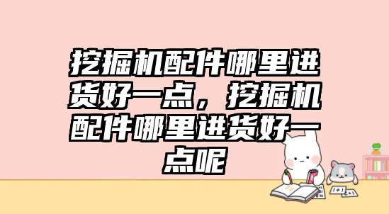 挖掘機配件哪里進(jìn)貨好一點，挖掘機配件哪里進(jìn)貨好一點呢