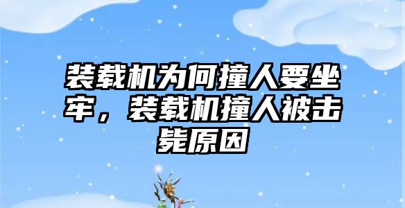 裝載機為何撞人要坐牢，裝載機撞人被擊斃原因