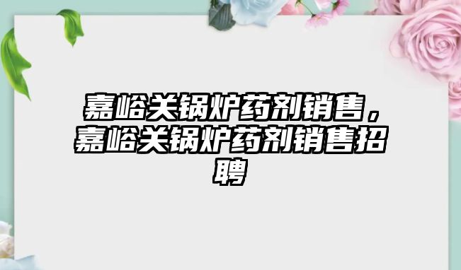 嘉峪關鍋爐藥劑銷售，嘉峪關鍋爐藥劑銷售招聘