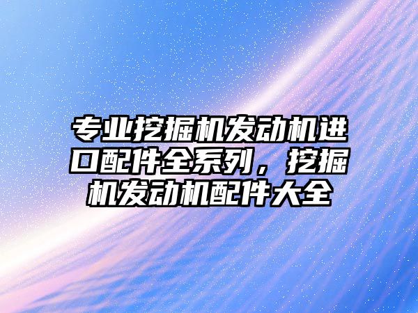 專業(yè)挖掘機發(fā)動機進口配件全系列，挖掘機發(fā)動機配件大全