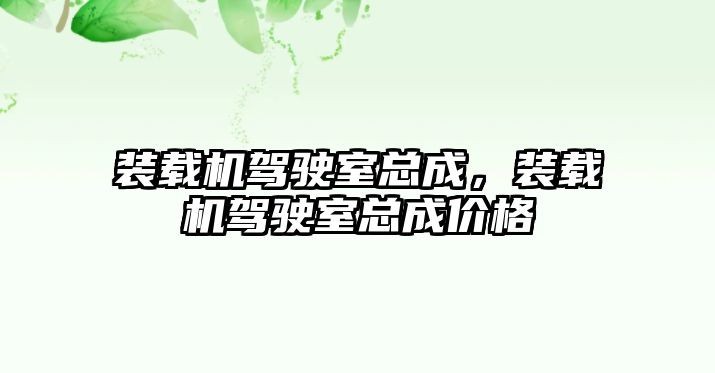 裝載機駕駛室總成，裝載機駕駛室總成價格