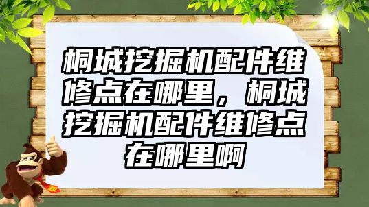 桐城挖掘機配件維修點在哪里，桐城挖掘機配件維修點在哪里啊