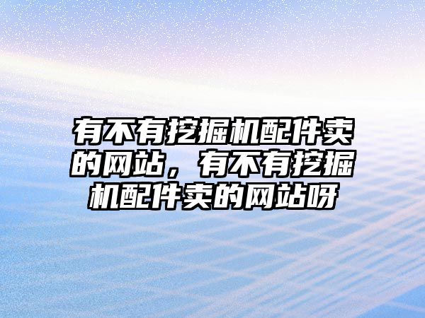 有不有挖掘機配件賣的網(wǎng)站，有不有挖掘機配件賣的網(wǎng)站呀