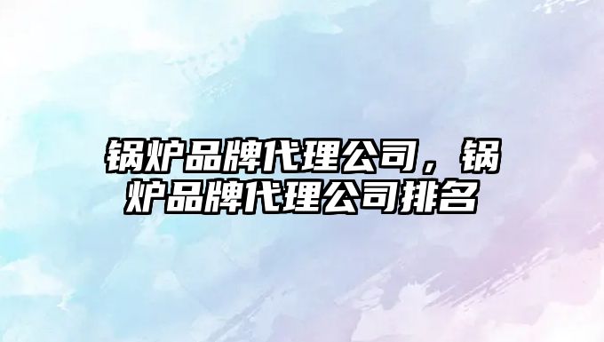 鍋爐品牌代理公司，鍋爐品牌代理公司排名