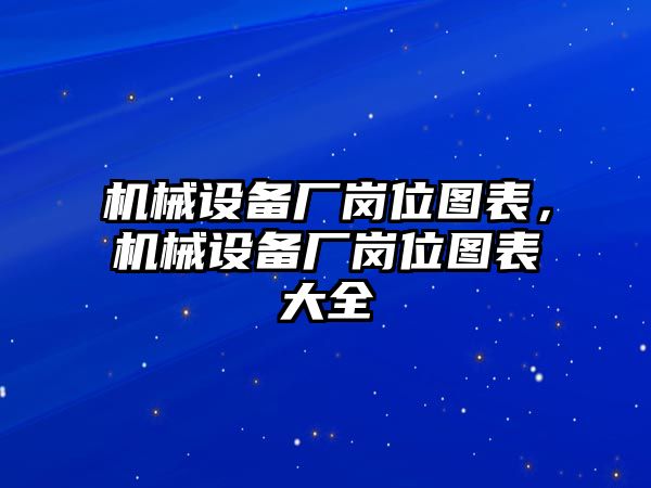 機(jī)械設(shè)備廠崗位圖表，機(jī)械設(shè)備廠崗位圖表大全