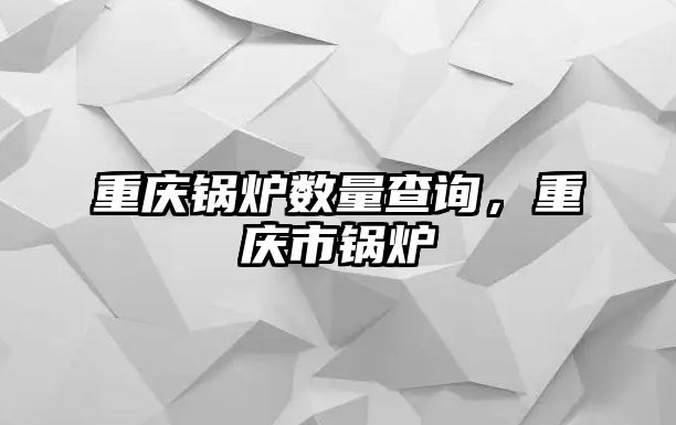 重慶鍋爐數(shù)量查詢，重慶市鍋爐