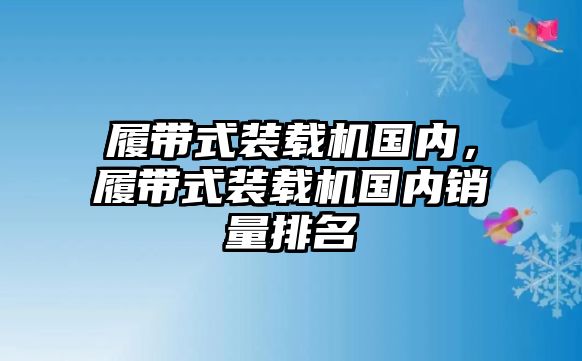 履帶式裝載機(jī)國(guó)內(nèi)，履帶式裝載機(jī)國(guó)內(nèi)銷量排名