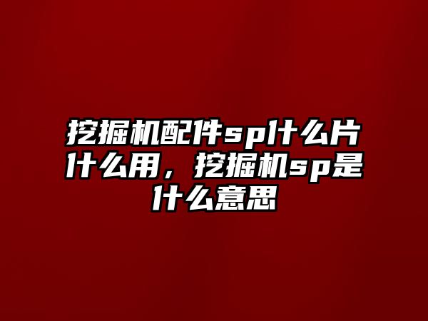 挖掘機(jī)配件sp什么片什么用，挖掘機(jī)sp是什么意思