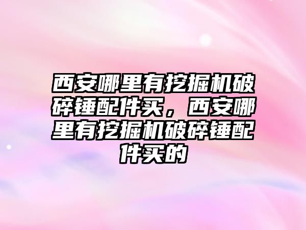 西安哪里有挖掘機(jī)破碎錘配件買，西安哪里有挖掘機(jī)破碎錘配件買的