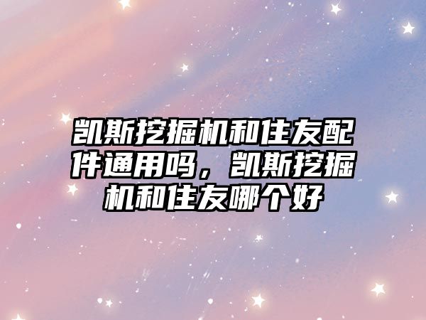 凱斯挖掘機和住友配件通用嗎，凱斯挖掘機和住友哪個好