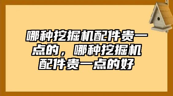 哪種挖掘機配件貴一點的，哪種挖掘機配件貴一點的好