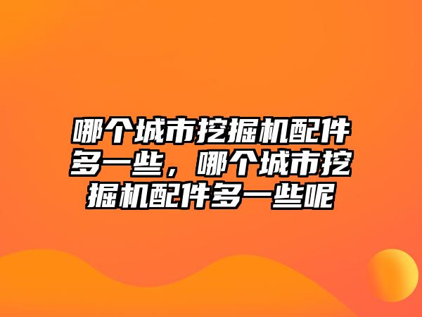 哪個城市挖掘機配件多一些，哪個城市挖掘機配件多一些呢