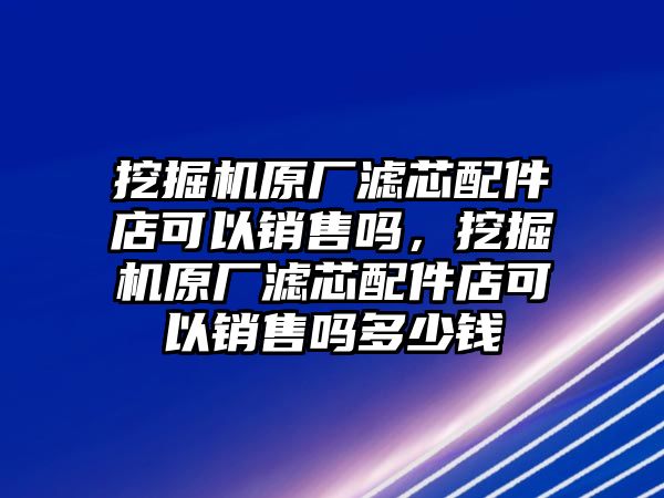 挖掘機(jī)原廠濾芯配件店可以銷售嗎，挖掘機(jī)原廠濾芯配件店可以銷售嗎多少錢