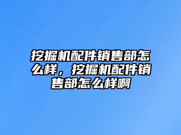 挖掘機配件銷售部怎么樣，挖掘機配件銷售部怎么樣啊