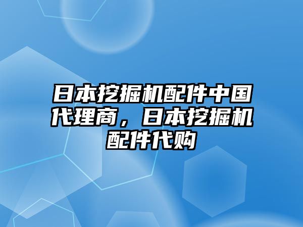 日本挖掘機(jī)配件中國(guó)代理商，日本挖掘機(jī)配件代購(gòu)