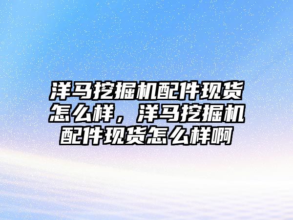 洋馬挖掘機配件現(xiàn)貨怎么樣，洋馬挖掘機配件現(xiàn)貨怎么樣啊