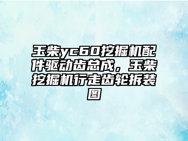 玉柴yc60挖掘機(jī)配件驅(qū)動齒總成，玉柴挖掘機(jī)行走齒輪拆裝圖