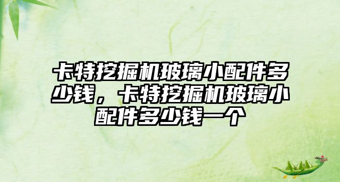 卡特挖掘機玻璃小配件多少錢，卡特挖掘機玻璃小配件多少錢一個