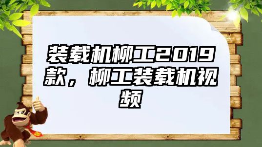 裝載機(jī)柳工2019款，柳工裝載機(jī)視頻