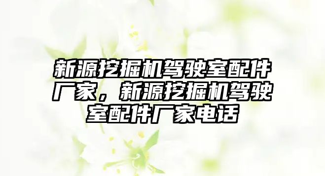 新源挖掘機駕駛室配件廠家，新源挖掘機駕駛室配件廠家電話