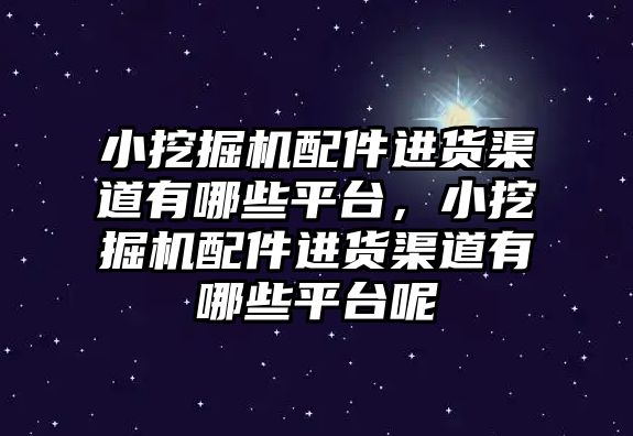 小挖掘機配件進貨渠道有哪些平臺，小挖掘機配件進貨渠道有哪些平臺呢