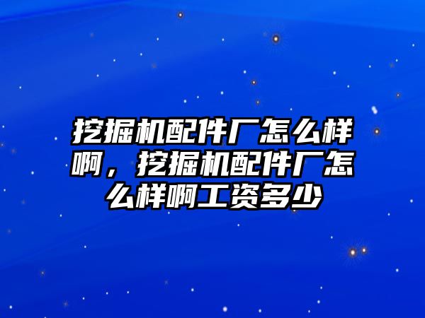 挖掘機配件廠怎么樣啊，挖掘機配件廠怎么樣啊工資多少