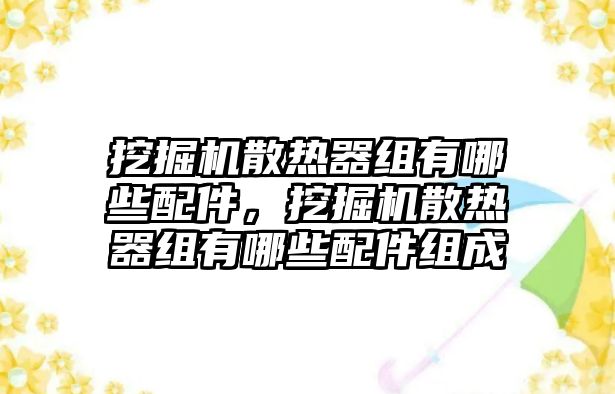 挖掘機散熱器組有哪些配件，挖掘機散熱器組有哪些配件組成