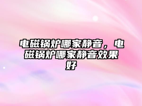 電磁鍋爐哪家靜音，電磁鍋爐哪家靜音效果好