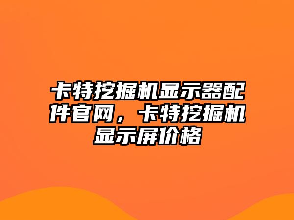 卡特挖掘機顯示器配件官網(wǎng)，卡特挖掘機顯示屏價格