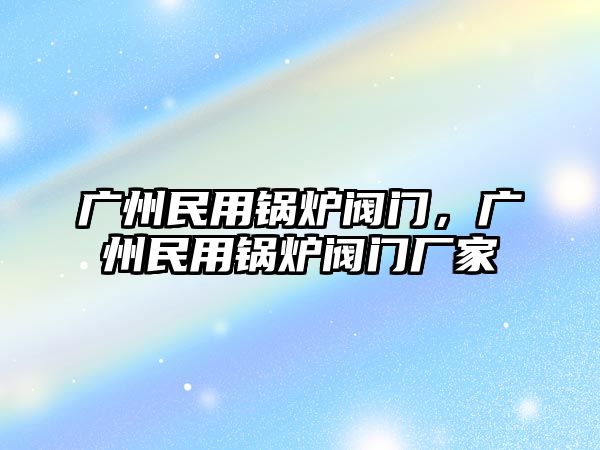 廣州民用鍋爐閥門，廣州民用鍋爐閥門廠家