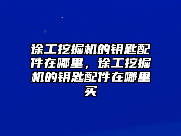 徐工挖掘機的鑰匙配件在哪里，徐工挖掘機的鑰匙配件在哪里買