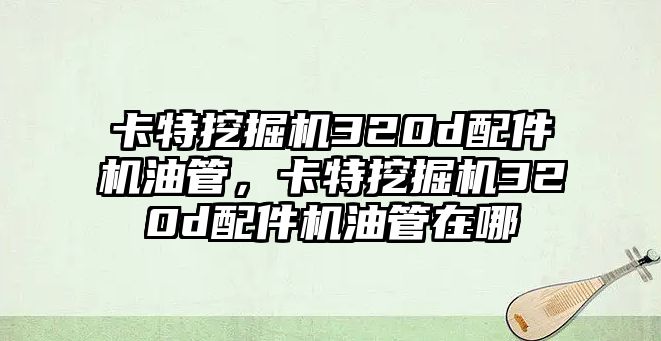 卡特挖掘機320d配件機油管，卡特挖掘機320d配件機油管在哪