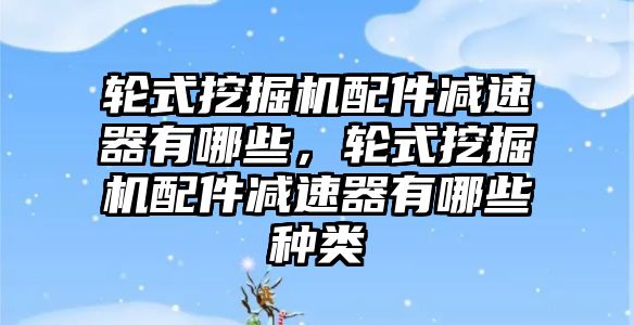 輪式挖掘機配件減速器有哪些，輪式挖掘機配件減速器有哪些種類